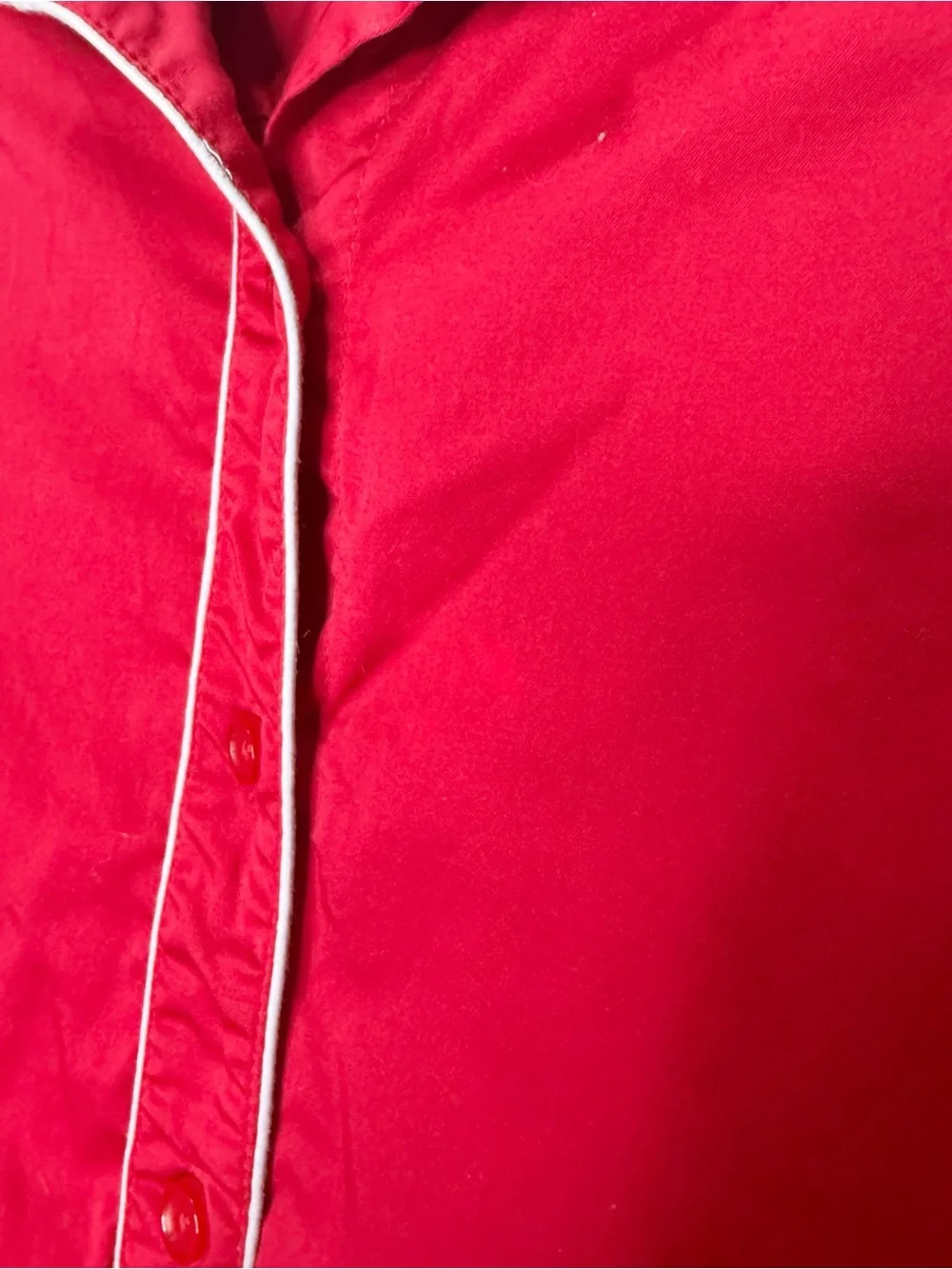 Lake Pajamas Poplin Piped Red Set